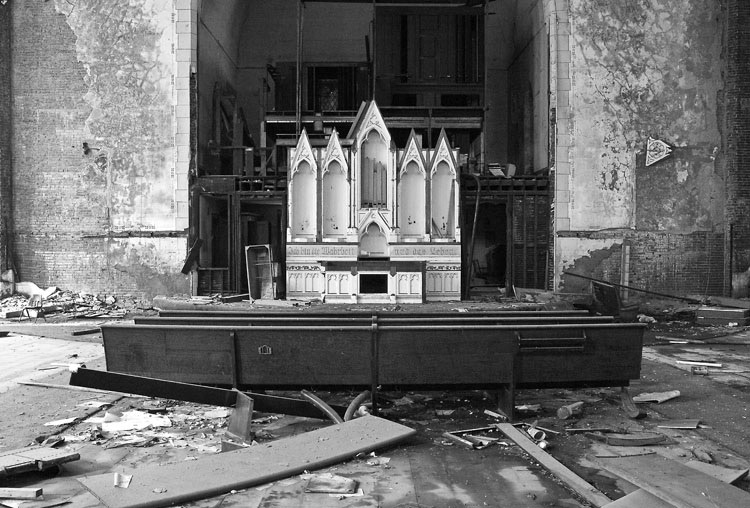 Abandoned church interior — Traces of Humanity series